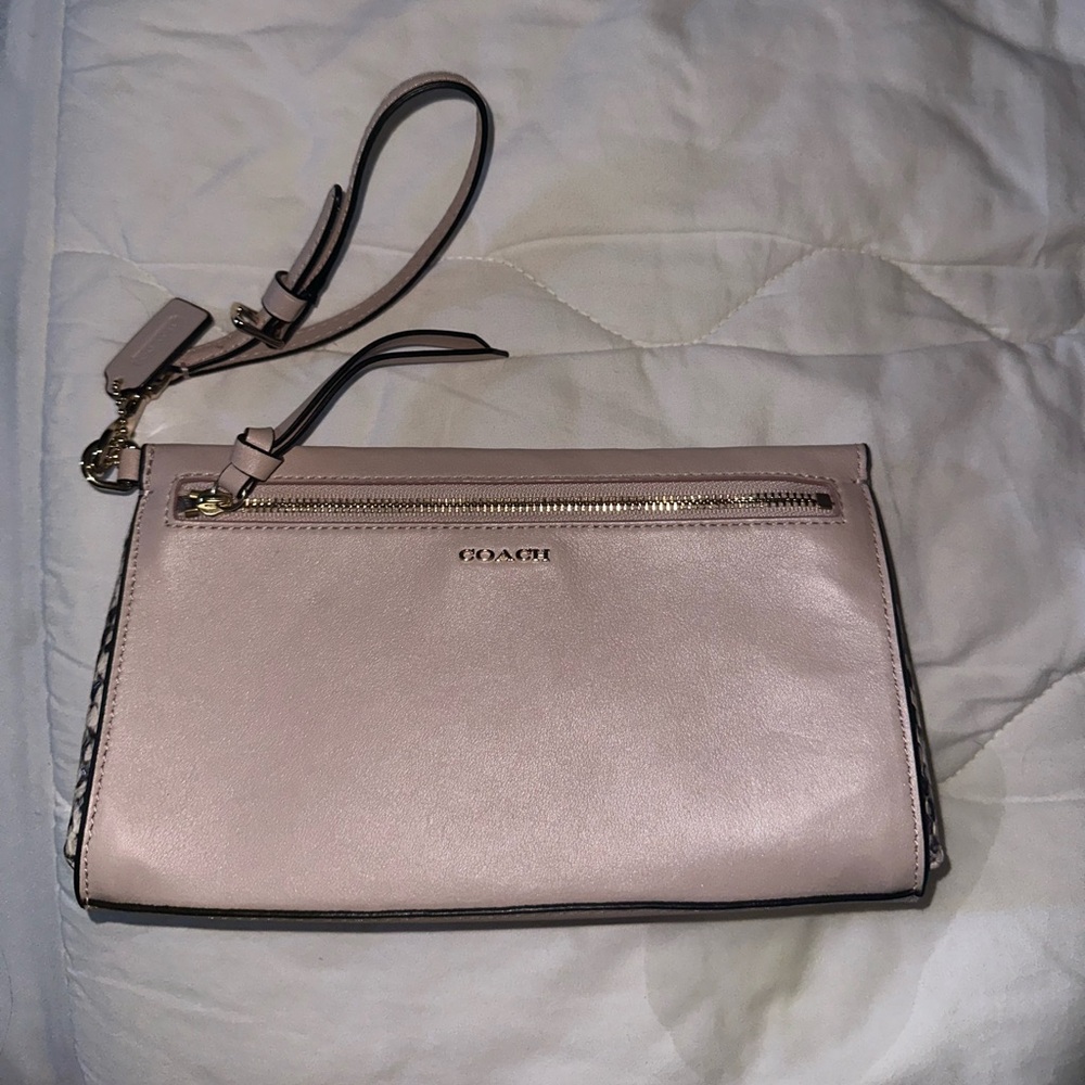Coach Pink Wristlet Bag